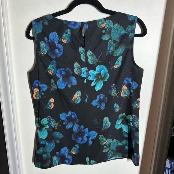 LaDress by Simone Women's Butterfly Black Blue Matching Set Size Small Floral - Picture 5 of 16